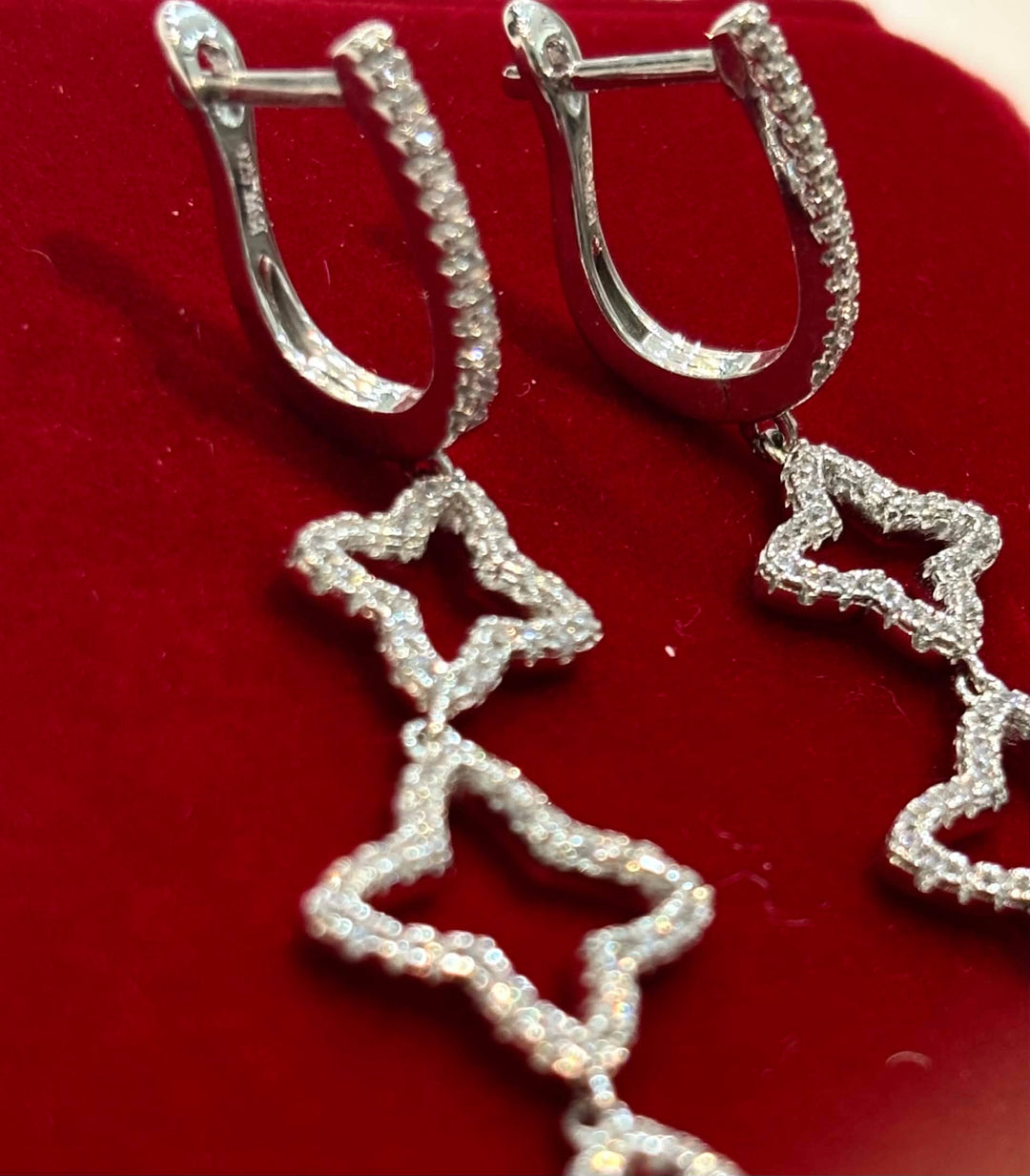 STERLING SILVER SWAROVSKI® CRYSTAL DANGLE EARRINGS