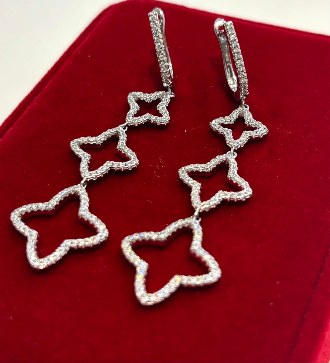 STERLING SILVER SWAROVSKI® CRYSTAL DANGLE EARRINGS