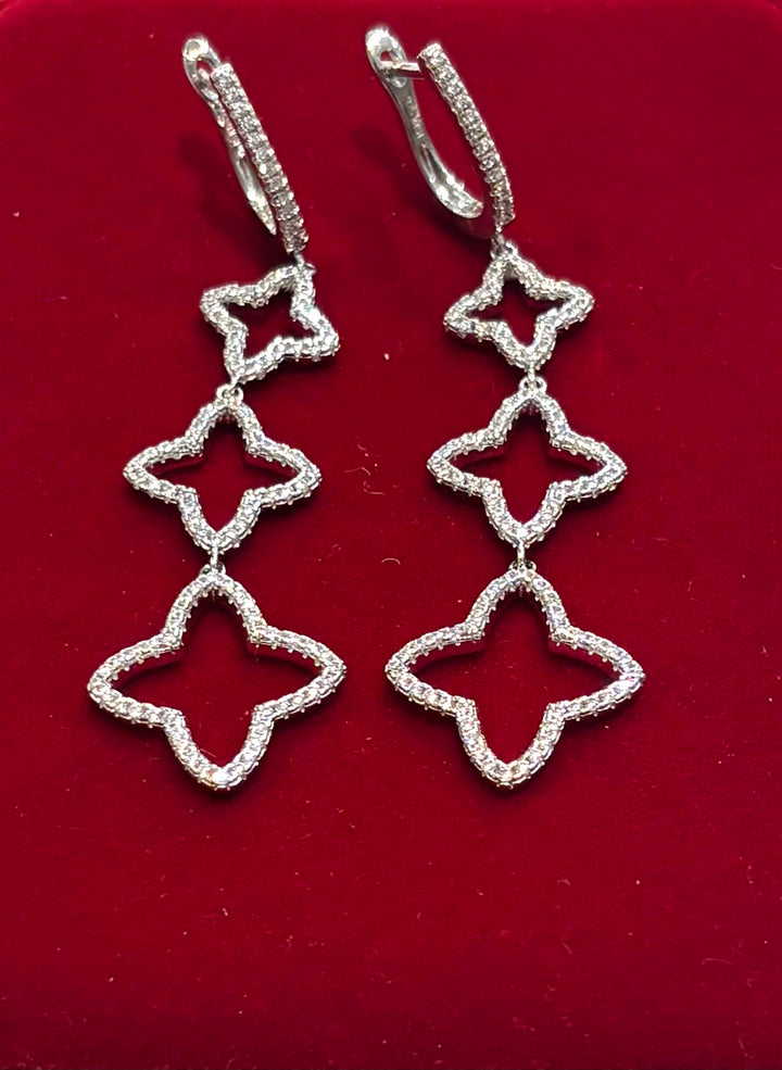 STERLING SILVER SWAROVSKI® CRYSTAL DANGLE EARRINGS