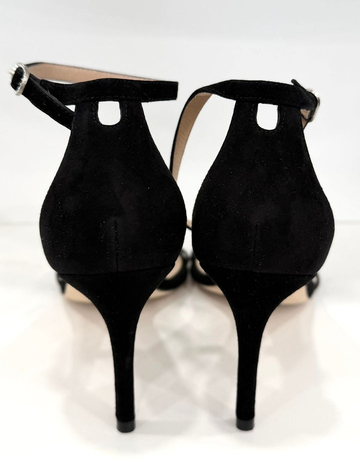 STUART WEITZMAN NUDIST BOW 100 LEATHER SANDALS