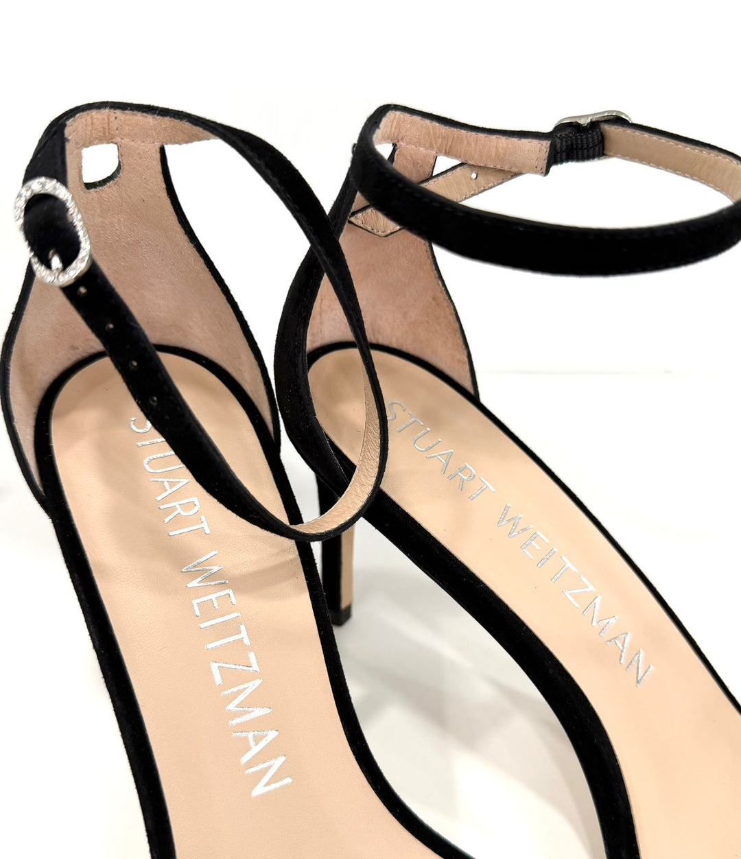 STUART WEITZMAN NUDIST BOW 100 LEATHER SANDALS