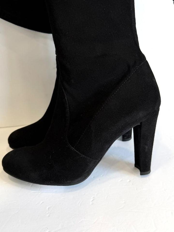 STUART WEITZMAN HIGHLAND OVER-THE-KNEE SUEDE BOOTS