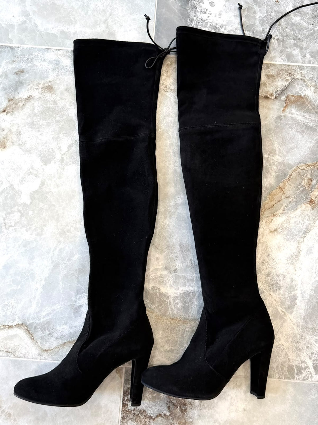 STUART WEITZMAN HIGHLAND OVER-THE-KNEE SUEDE BOOTS