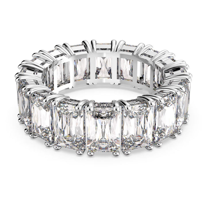SWAROVSKI RHODIUM WHITE CRYSTAL VITTORE WIDE RING