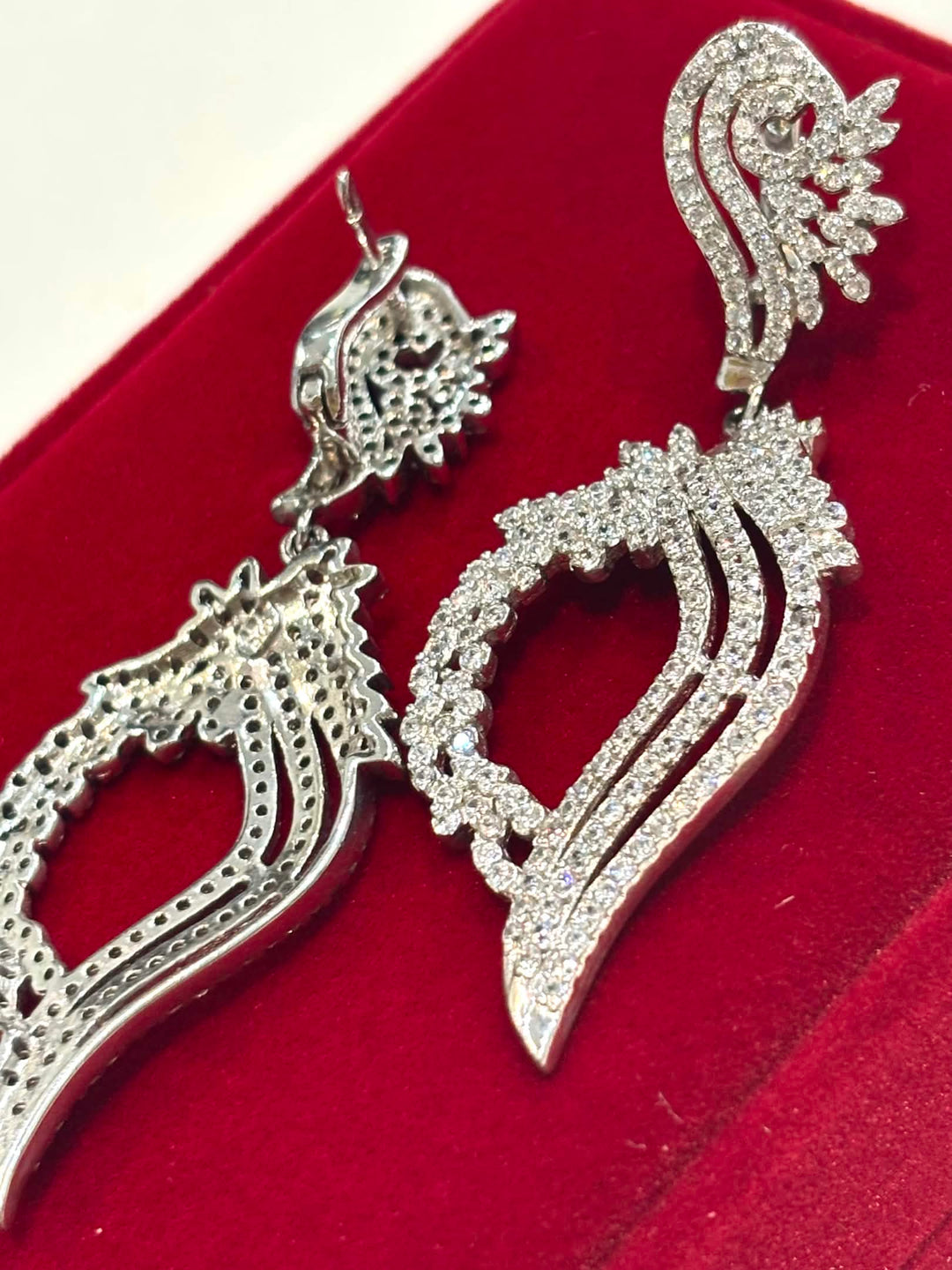 STERLING SILVER SWAROVSKI® CRYSTAL TEARDROP DANGLE EARRINGS