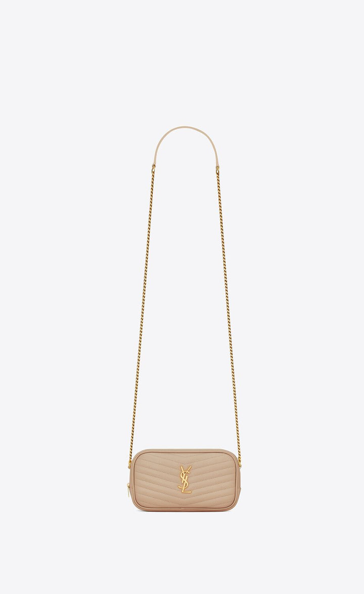 YSL SAINT LAURENT CALFSKIN MINI LOU SHOULDER BAG