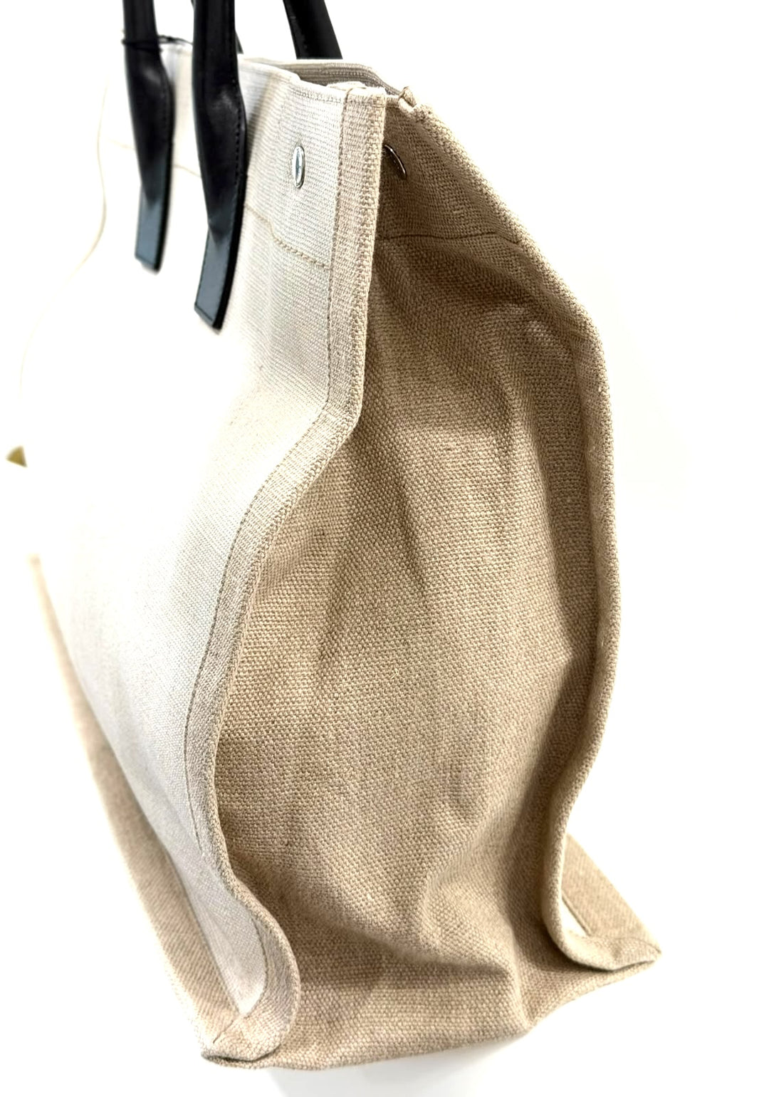 SAINT LAURENT RIVE GAUCHE LARGE CANVAS TOTE BAG