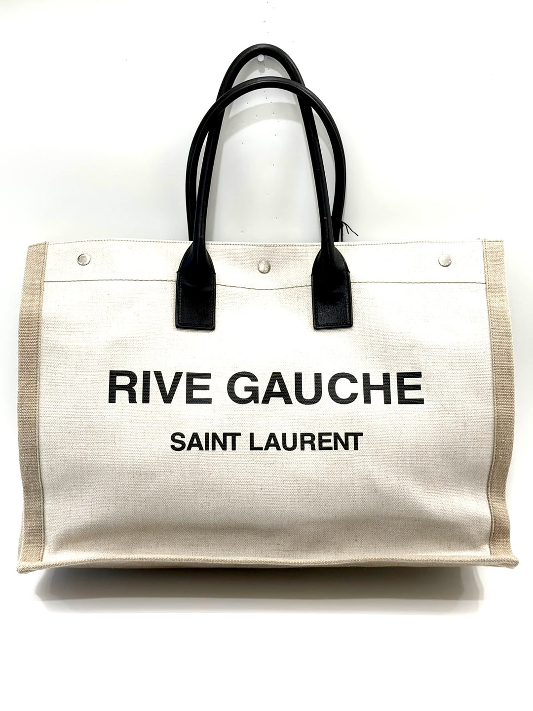 SAINT LAURENT RIVE GAUCHE LARGE CANVAS TOTE BAG
