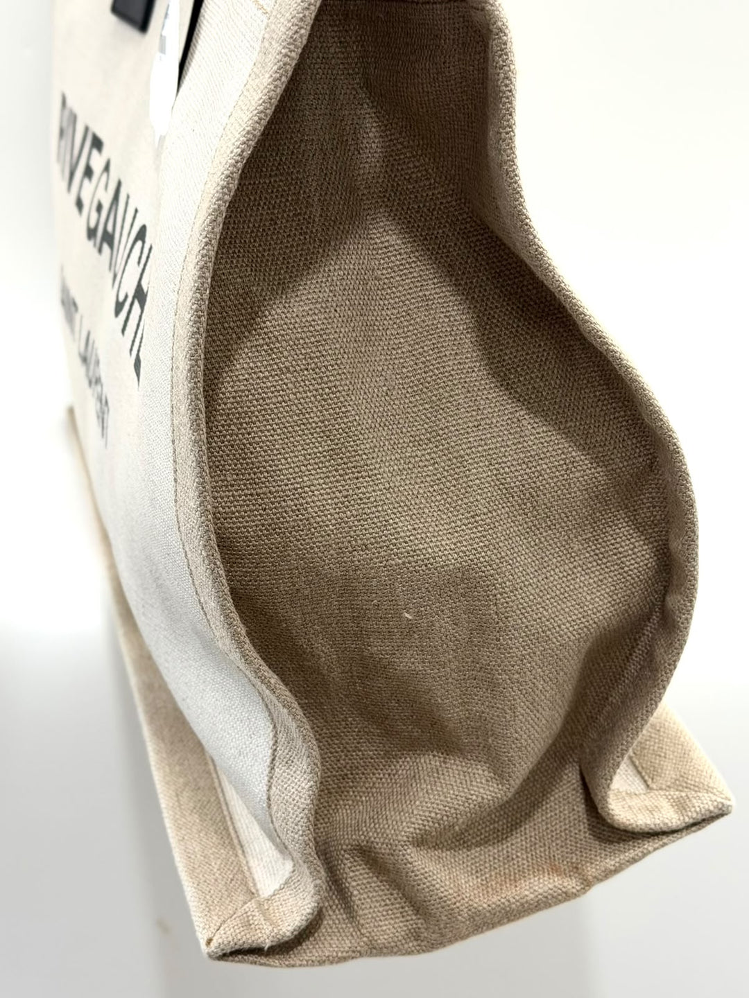 SAINT LAURENT RIVE GAUCHE LARGE CANVAS TOTE BAG