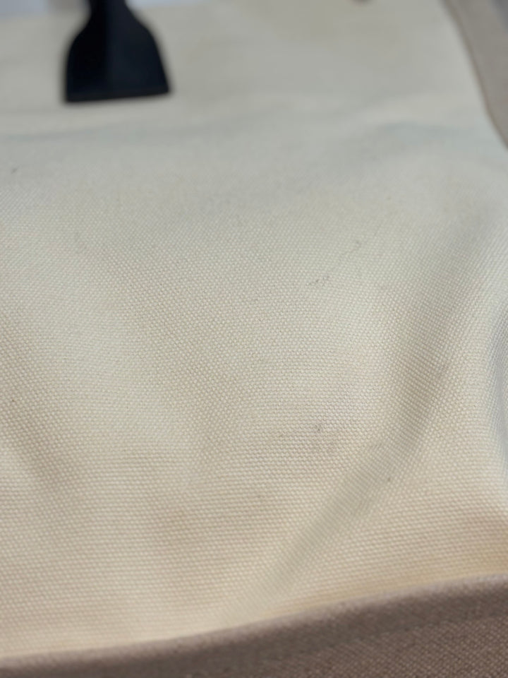SAINT LAURENT RIVE GAUCHE LARGE CANVAS TOTE BAG