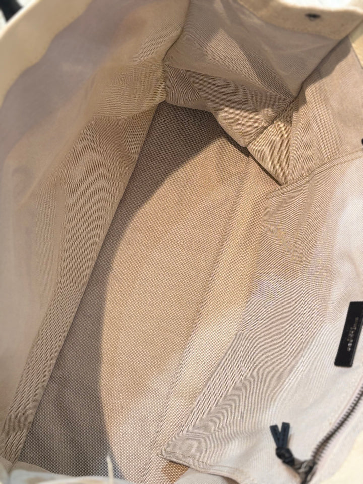 SAINT LAURENT RIVE GAUCHE LARGE CANVAS TOTE BAG