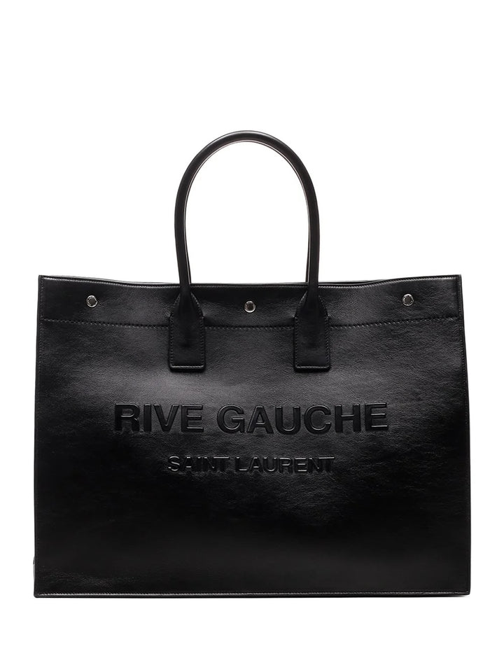 YVES SAINT LAURENT RIVE GAUCHE CALFSKIN LEATHER TOTE BAG