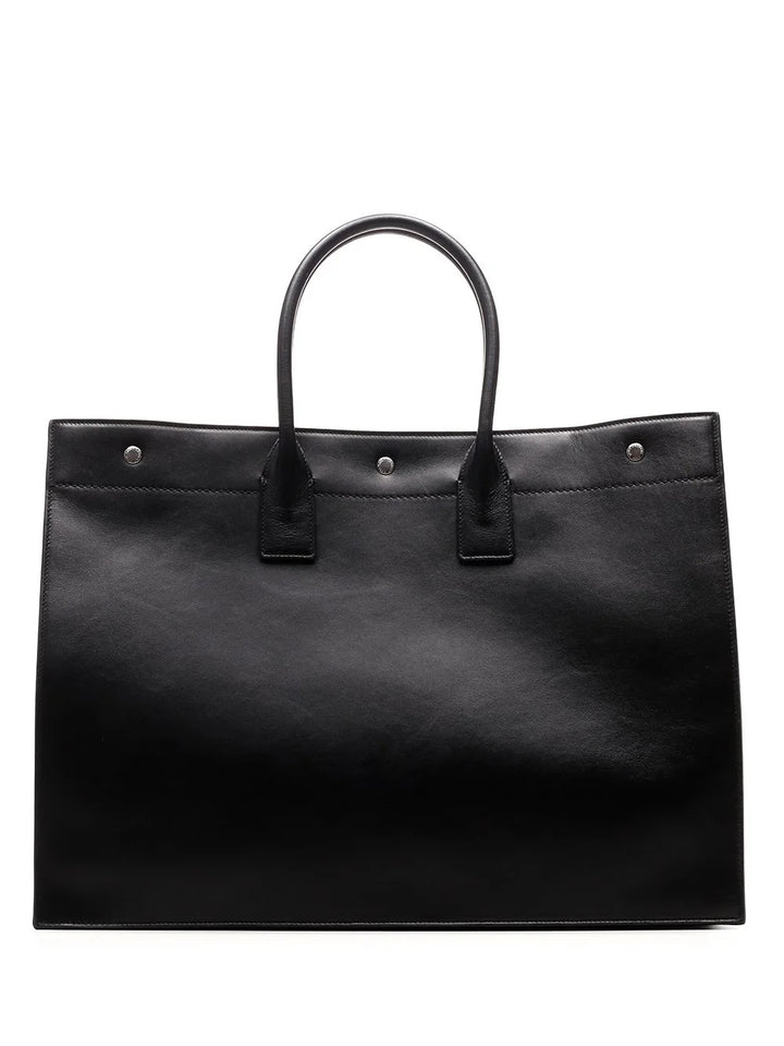 YVES SAINT LAURENT RIVE GAUCHE CALFSKIN LEATHER TOTE BAG