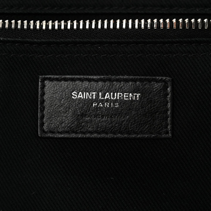 YVES SAINT LAURENT RIVE GAUCHE CALFSKIN LEATHER TOTE BAG