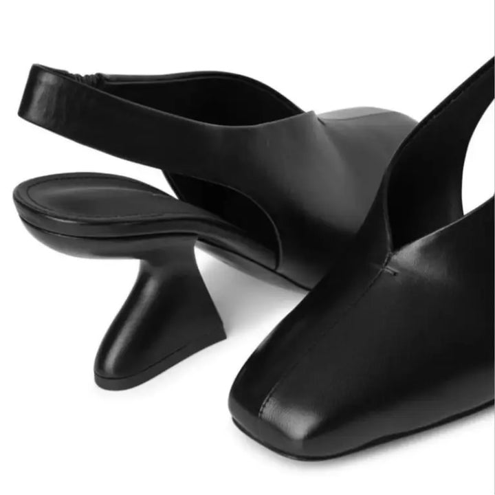 FERRAGAMO CALFSKIN LEATHER SLOANE SLINGBACK PUMPS