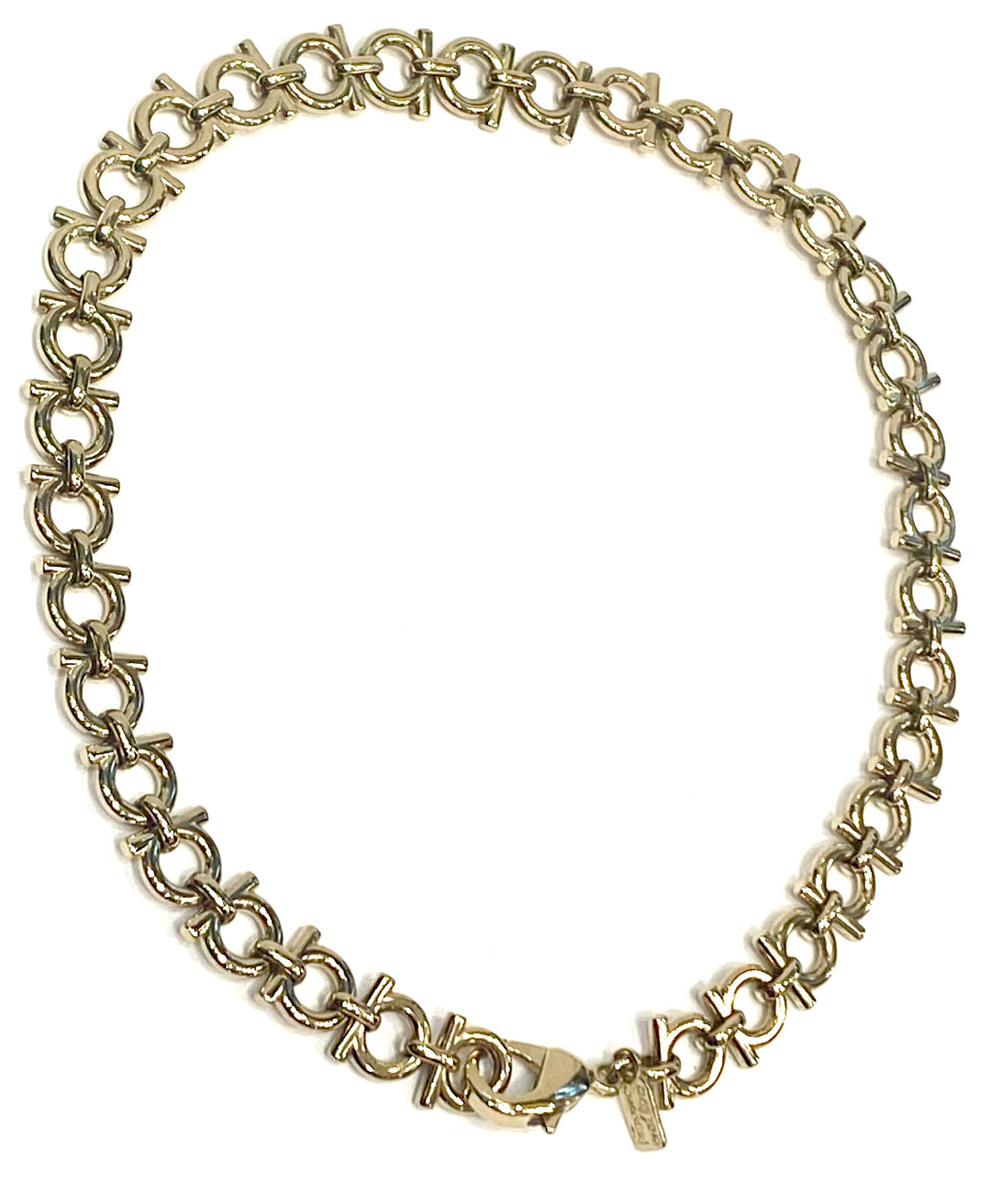 SALVATORE FERRAGAMO GANCINI CHAIN LINK NECKLACE