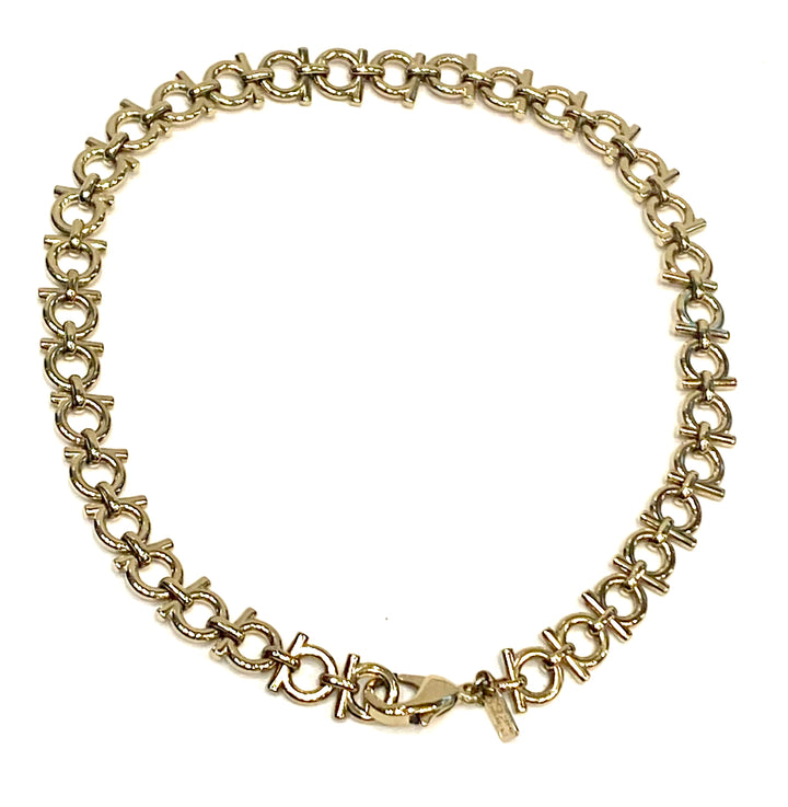 SALVATORE FERRAGAMO GANCINI CHAIN LINK NECKLACE