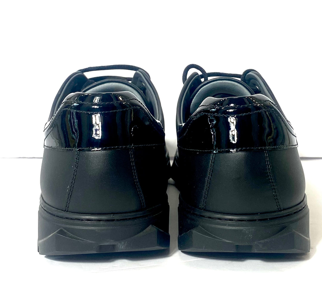 FERRAGAMO CUBE LEATHER LOW-TOP SNEAKERS
