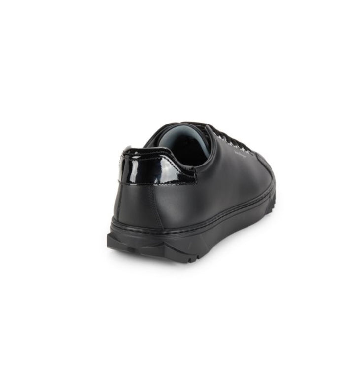 FERRAGAMO CUBE LEATHER LOW-TOP SNEAKERS