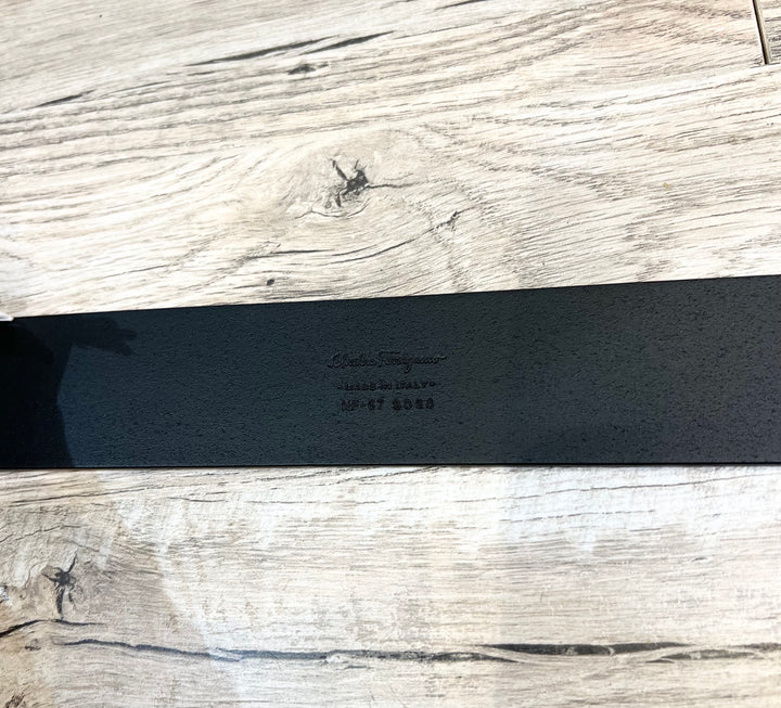 SALVATORE FERRAGAMO DOUBLE GANCINI LEATHER BELT