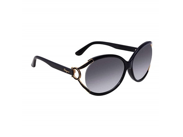 SALVATORE FERRAGAMO OVAL SEMI RIMLESS SUNGLASSES