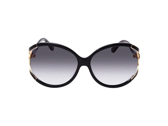 SALVATORE FERRAGAMO OVAL SEMI RIMLESS SUNGLASSES