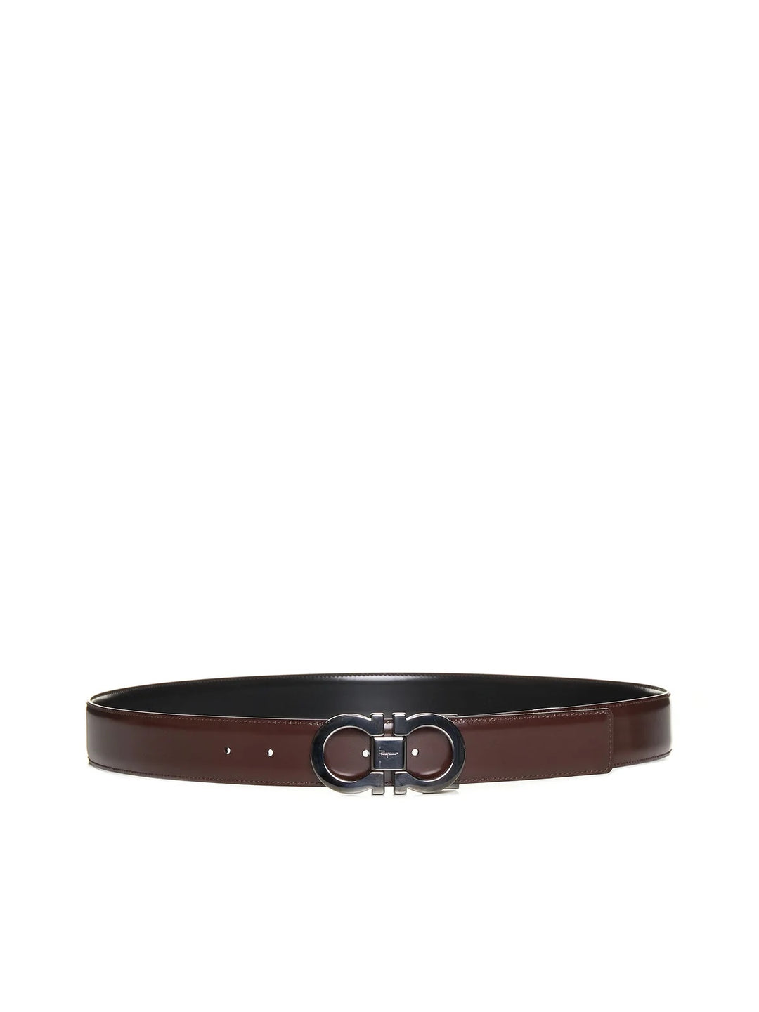 SALVATORE FERRAGAMO DOUBLE GANCINI BUCKLE REVERSIBLE LEATHER BELT