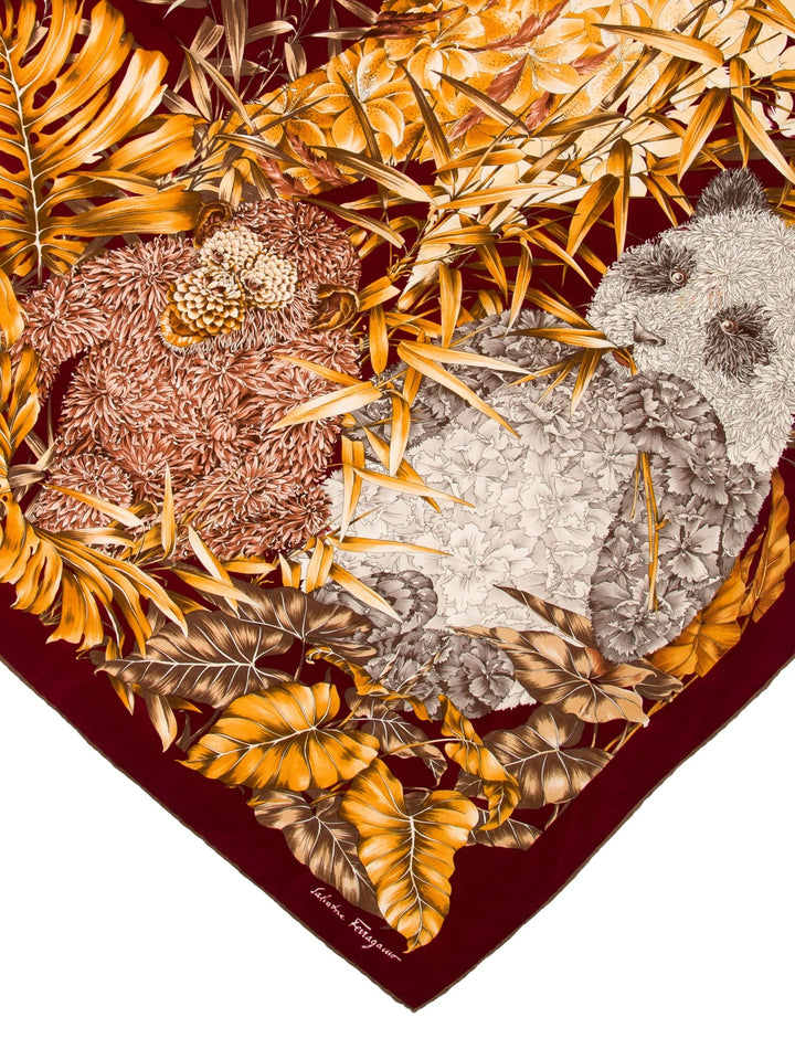 SALVATORE FERRAGAMO PRINTED SILK SCARF