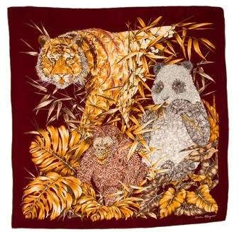 SALVATORE FERRAGAMO PRINTED SILK SCARF