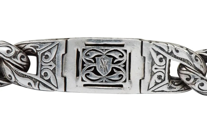 SCOTT KAY STERLING SILVER 18K GOLD UNKAGED MEN&