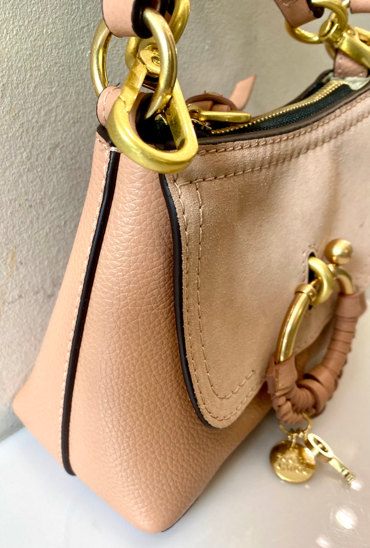 SEE BY CHLOÉ JOAN SUEDE &amp; CALFSKIN LEATHER MINI SHOULDER BAG