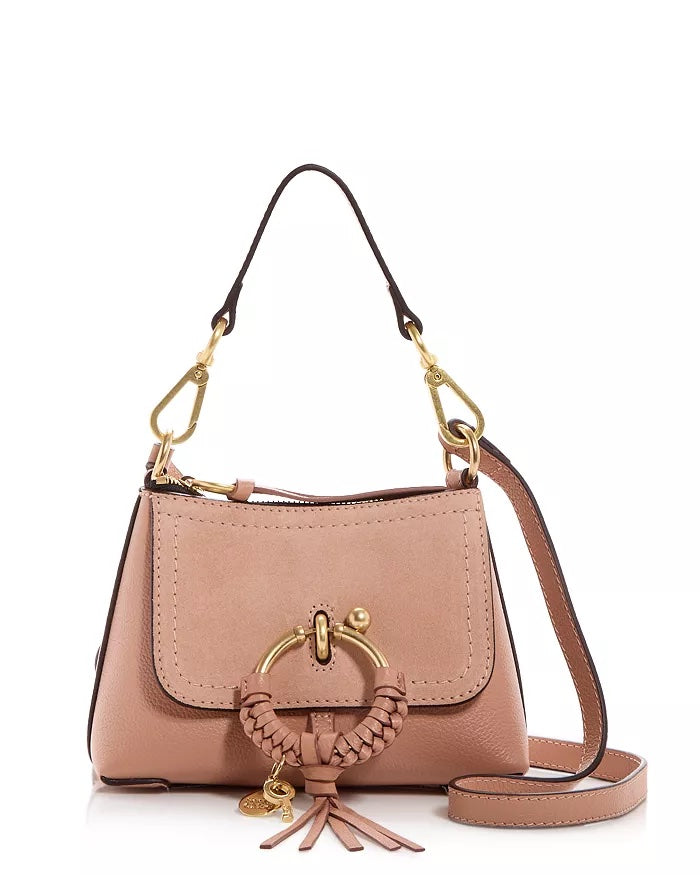 SEE BY CHLOÉ JOAN SUEDE &amp; CALFSKIN LEATHER MINI SHOULDER BAG