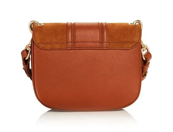 SEE BY CHLOÉ HANA CARAMELLO LEATHER SADDLE CROSSBODY