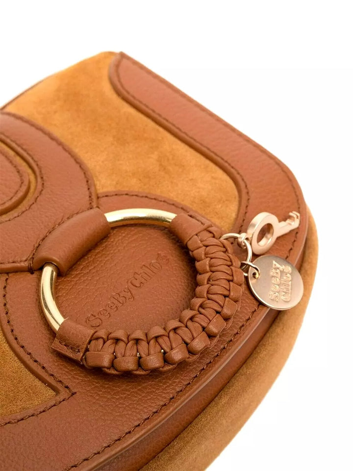 SEE BY CHLOÉ HANA CARAMELLO LEATHER SADDLE CROSSBODY