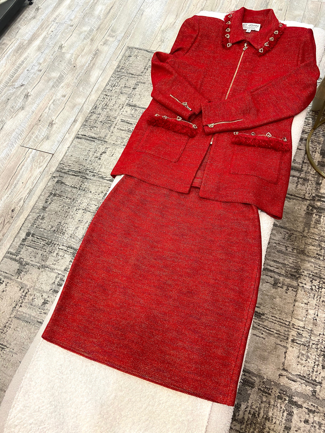 ST. JOHN BY MARIE GRAY BLAZER &amp; SKIRT SUIT