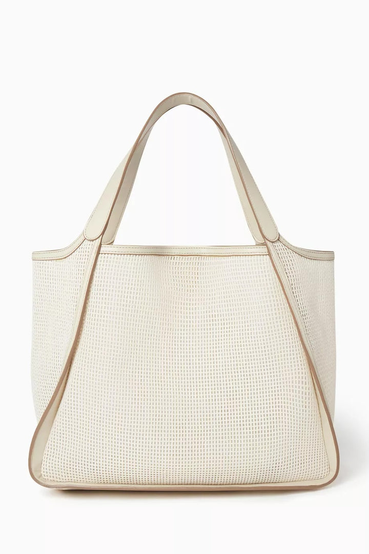 STELLA McCARTNEY EMBROIDERED ECO RECYCLED MESH TOTE BAG