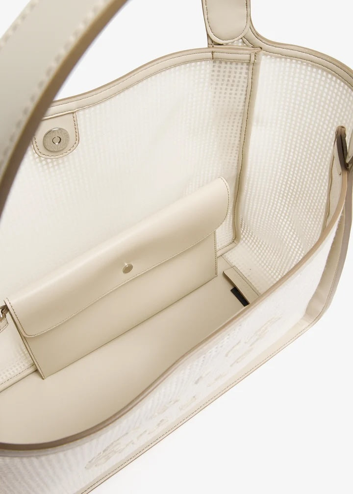 STELLA McCARTNEY EMBROIDERED ECO RECYCLED MESH TOTE BAG