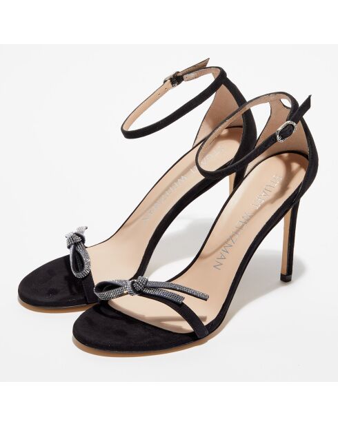STUART WEITZMAN NUDIST BOW 100 LEATHER SANDALS