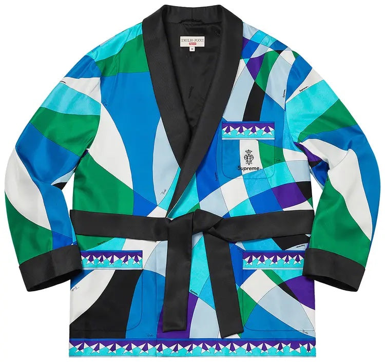 SUPREME X EMILIO PUCCI SMOKING SILK JACKET