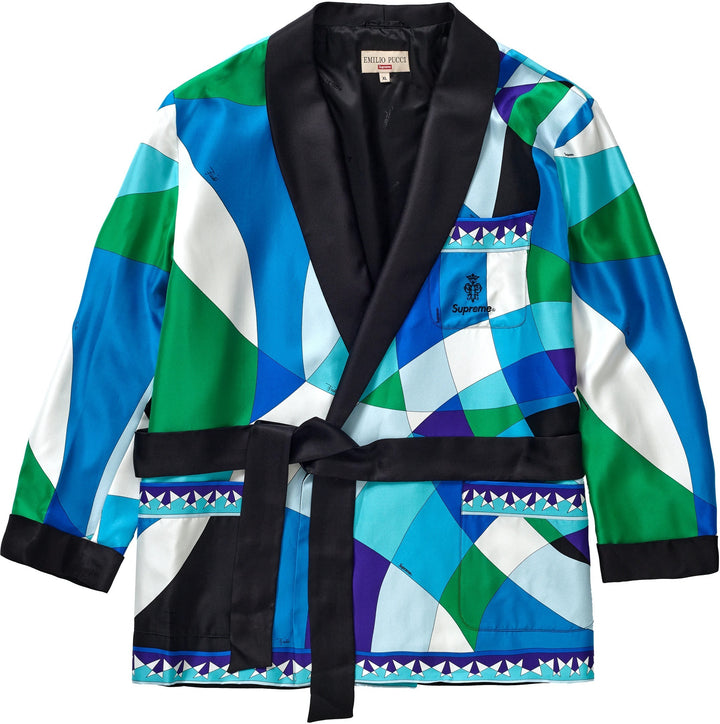 SUPREME X EMILIO PUCCI SMOKING SILK JACKET