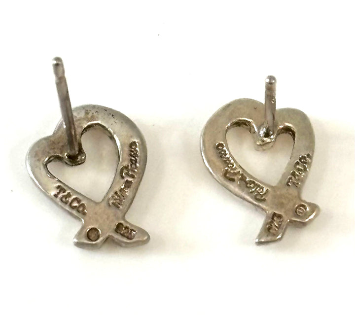 TIFFANY &amp; CO. STERLING SILVER PALOMA PICASSO® LOVING HEART EARRINGS