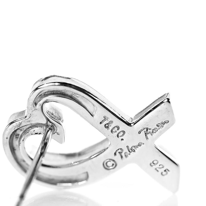 TIFFANY &amp; CO. STERLING SILVER PALOMA PICASSO® LOVING HEART EARRINGS
