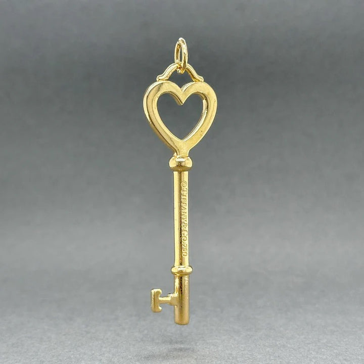TIFFANY &amp; CO. HEART KEY 18K YELLOW GOLD NECKLACE