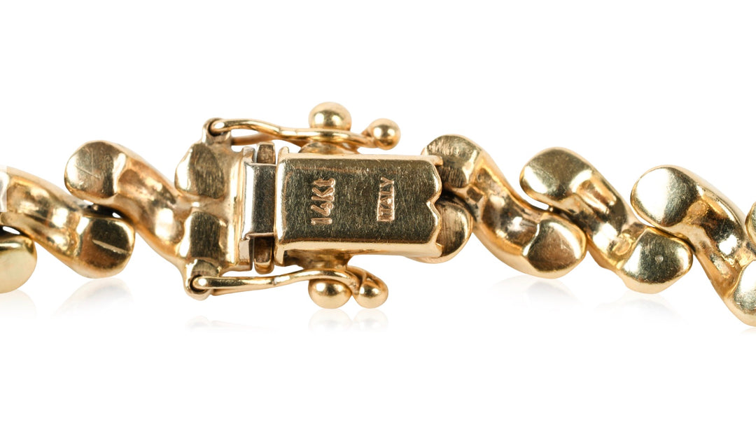TIFFANY &amp; CO. SAN MARCO MACARONI LINK 14K YELLOW GOLD BRACELET