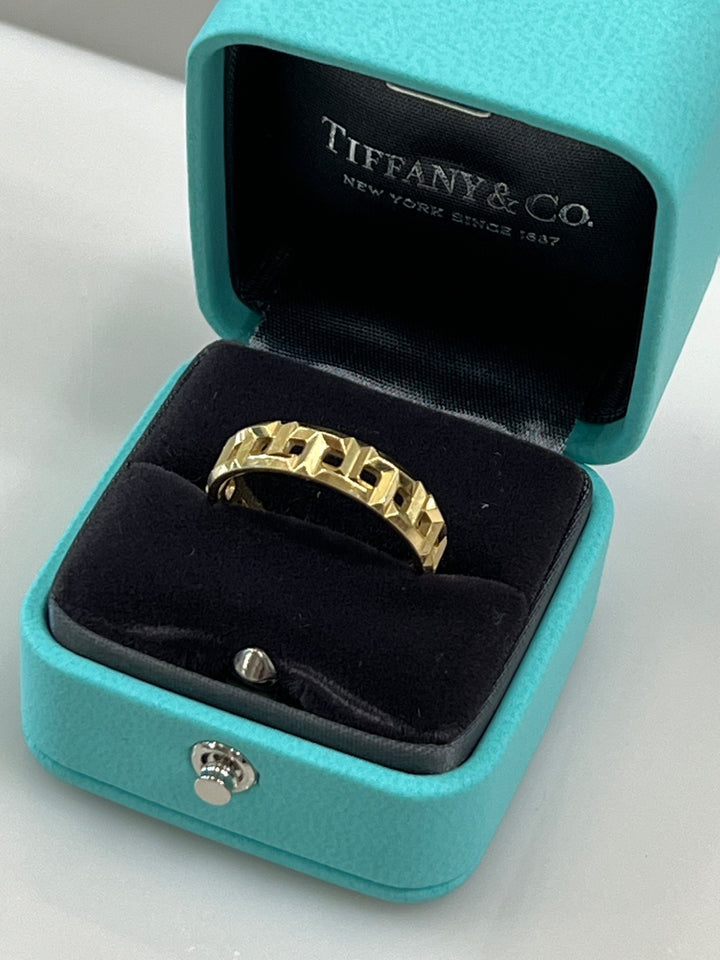 TIFFANY &amp; CO. 18K GOLD TRUE WIDE RING