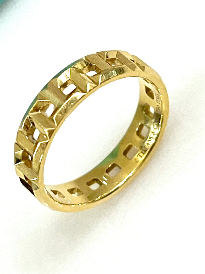 TIFFANY &amp; CO. 18K GOLD TRUE WIDE RING