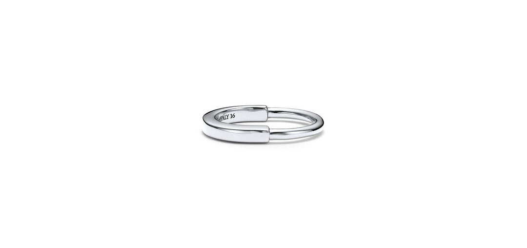 TIFFANY &amp; CO 18K WHITE GOLD LOCK RING