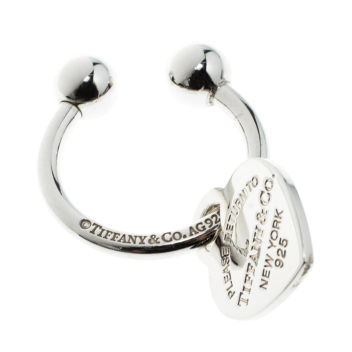 TIFFANY &amp; CO. STERLING 925 RTT TAG LARGE KEY RING