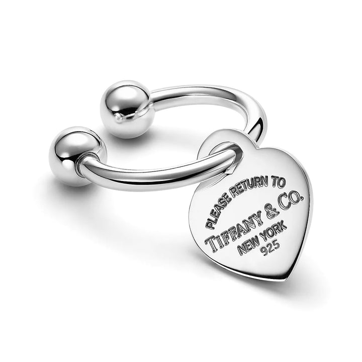 TIFFANY &amp; CO. STERLING 925 RTT TAG LARGE KEY RING