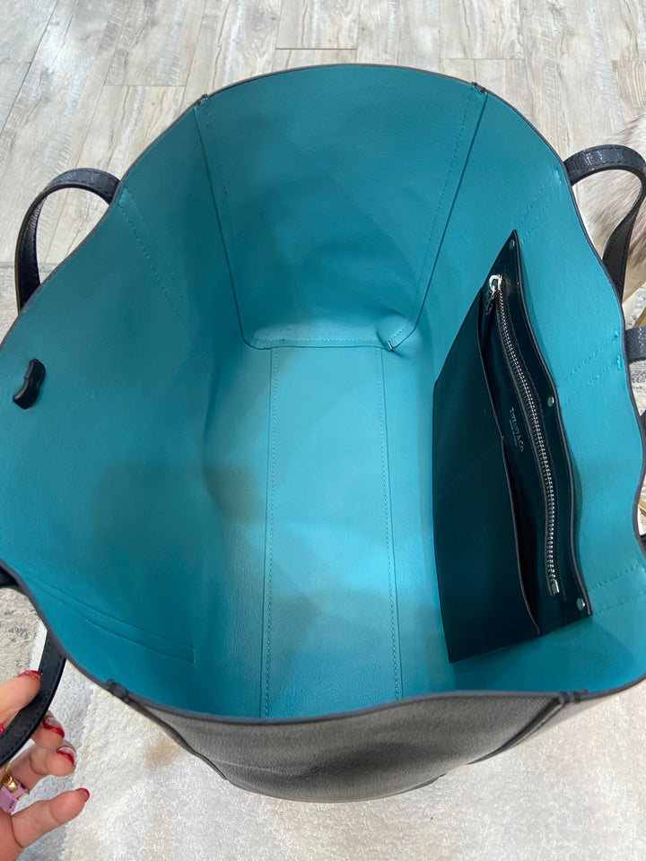 TIFFANY &amp; CO. GRAINED LEATHER REVERSIBLE TOTE BAG